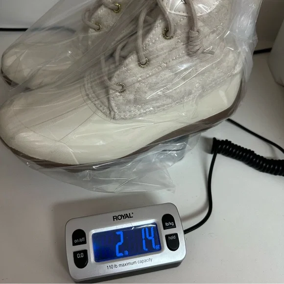 Sperry Syren Gulf Wool Quilt Side Zip Duck Boots Ivory STS85647 - Picture 10 of 10